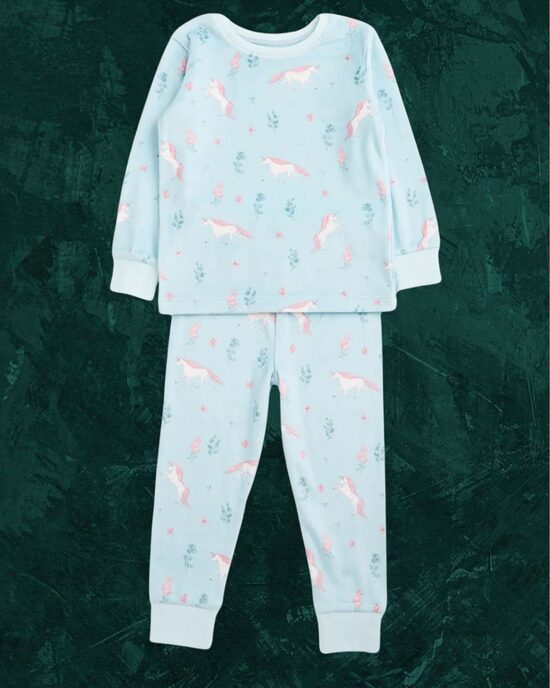 Velūra pidžama vienradži